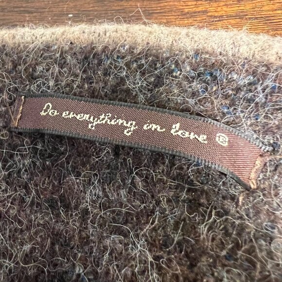 Oversized Shrug Forest Fairy Nature Granola Wool Layered Brown Lagenlook Cottage - Picture 8 of 10